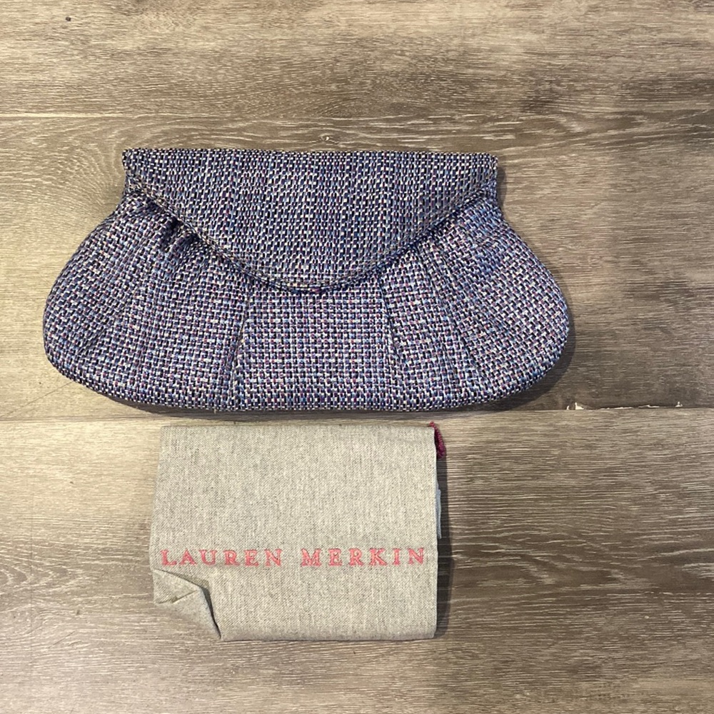 NWT Lauren Merkin Lotte Raffia clutch